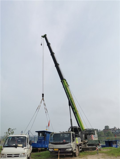 茅箭区桥梁建设吊装案例